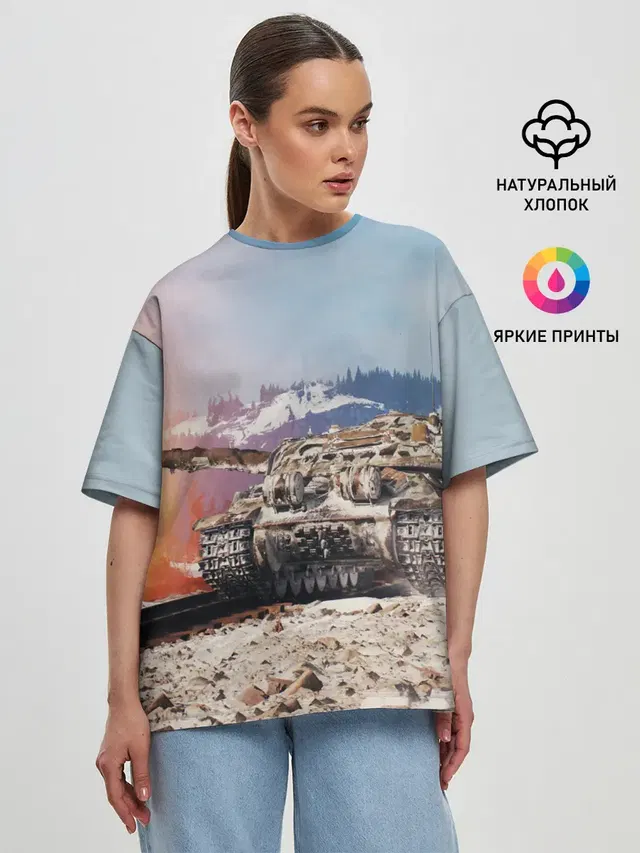 Женская футболка оверсайз