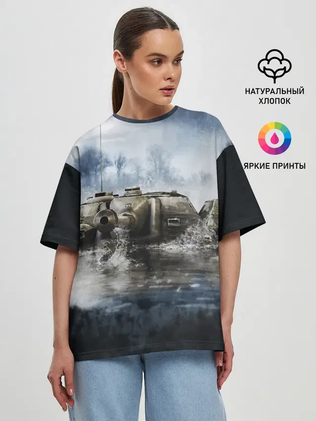Женская футболка оверсайз