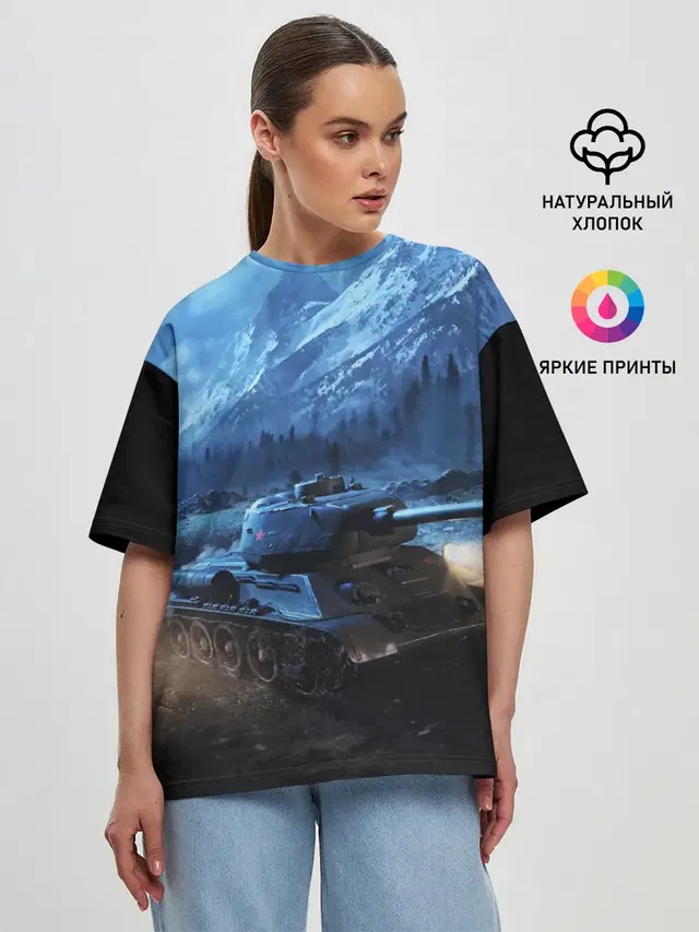 Женская футболка оверсайз