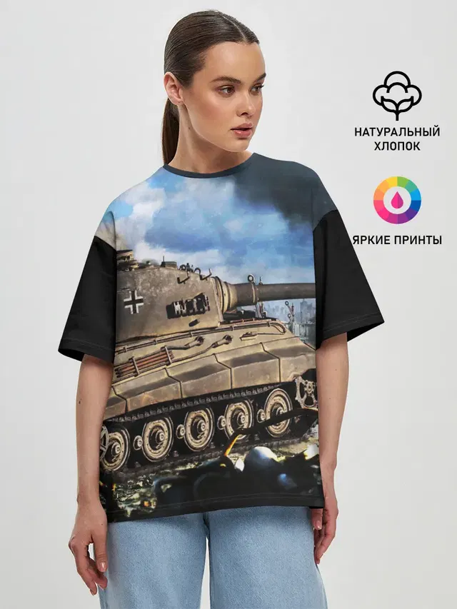 Женская футболка оверсайз
