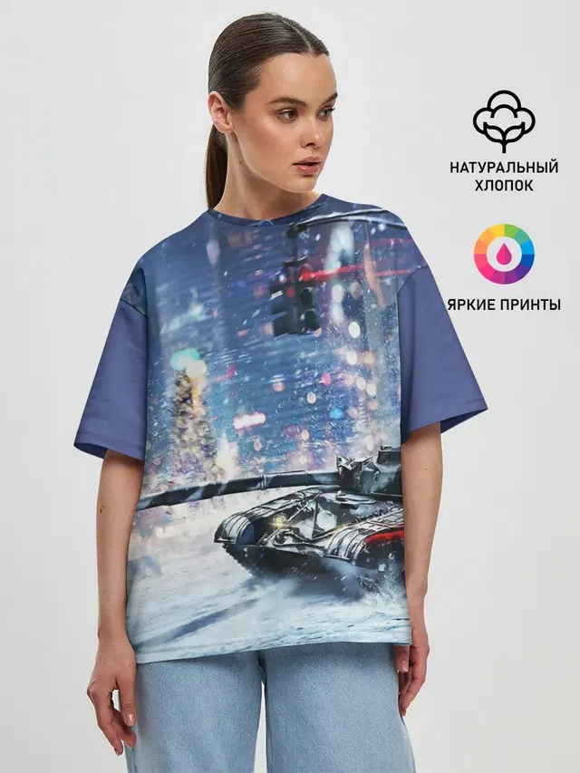 Женская футболка оверсайз