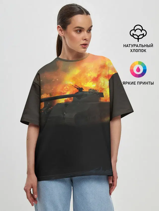 Женская футболка оверсайз