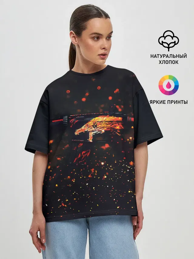 Женская футболка оверсайз