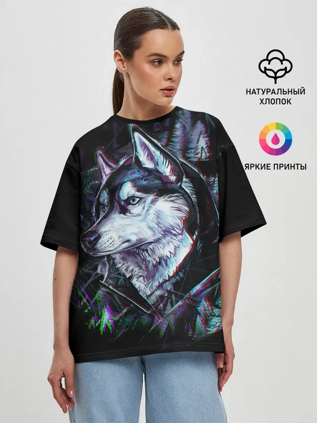 Женская футболка оверсайз