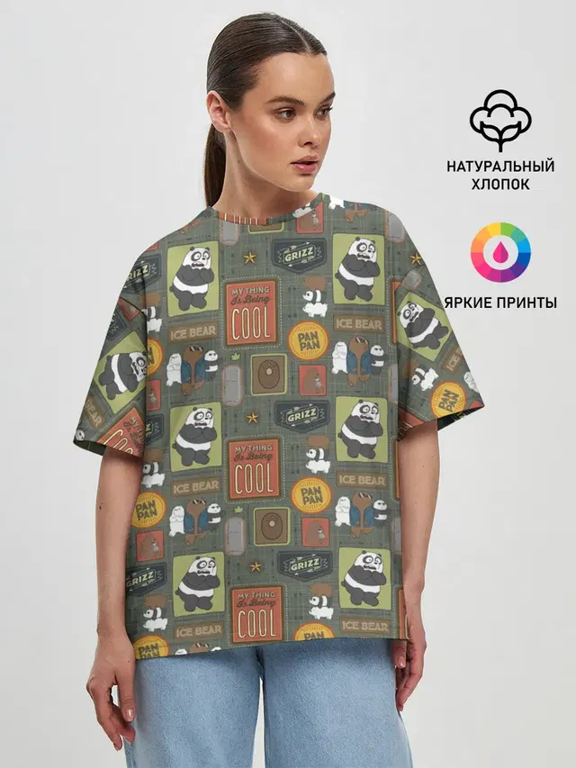 Женская футболка оверсайз