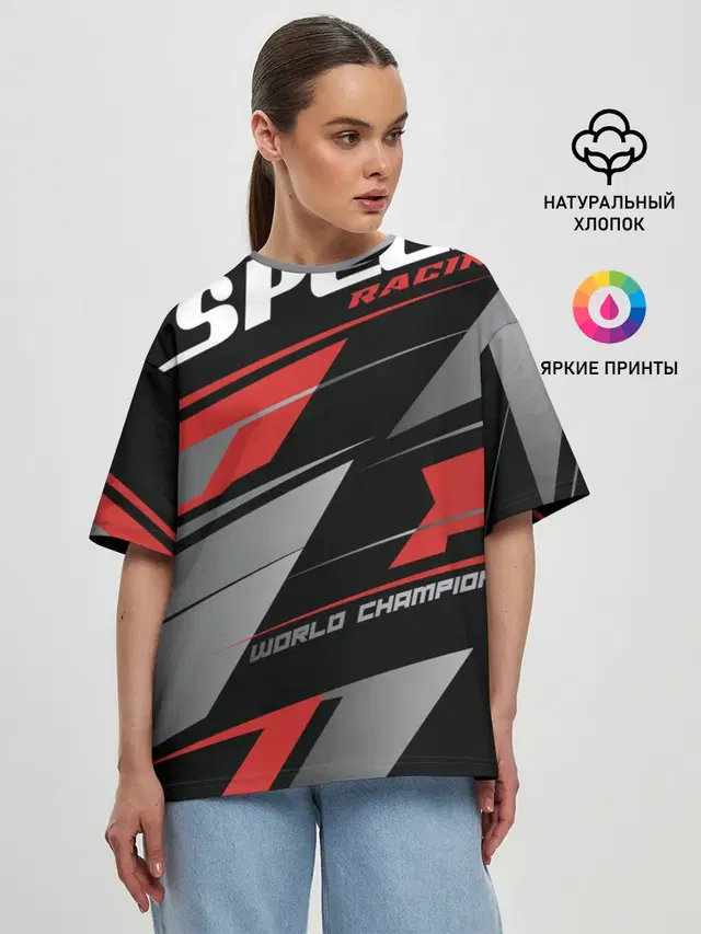 Женская футболка оверсайз