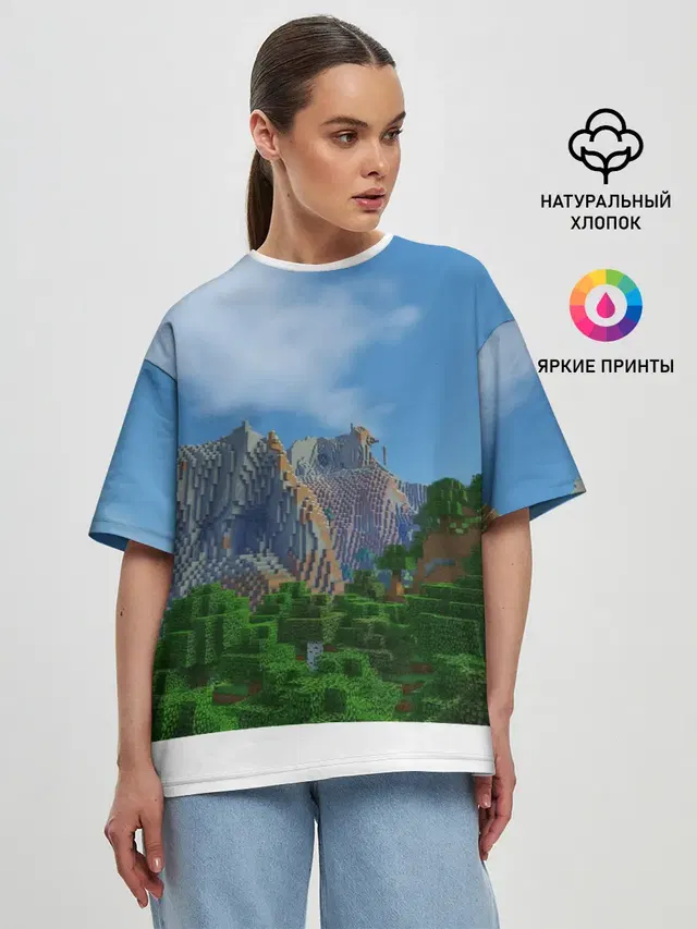 Женская футболка оверсайз