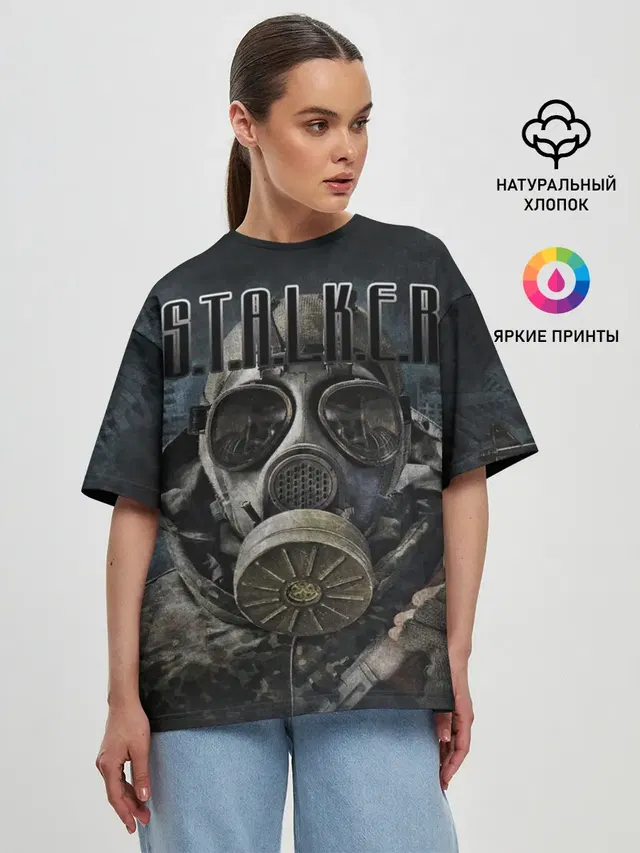 Женская футболка оверсайз