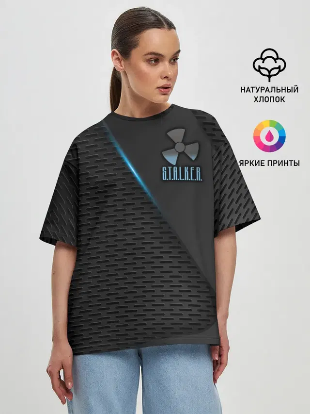 Женская футболка оверсайз