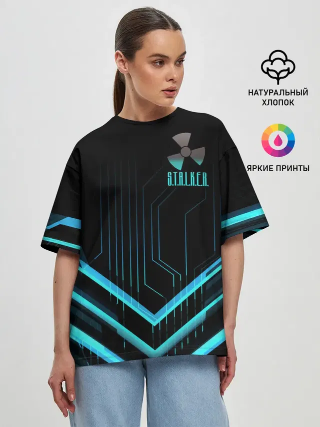 Женская футболка оверсайз