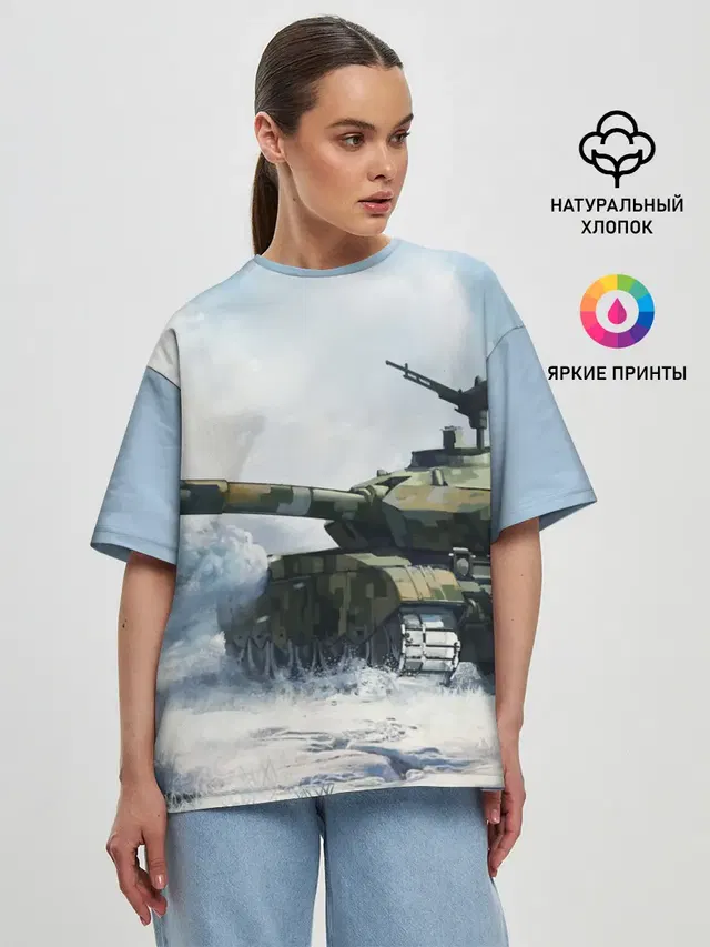 Женская футболка оверсайз