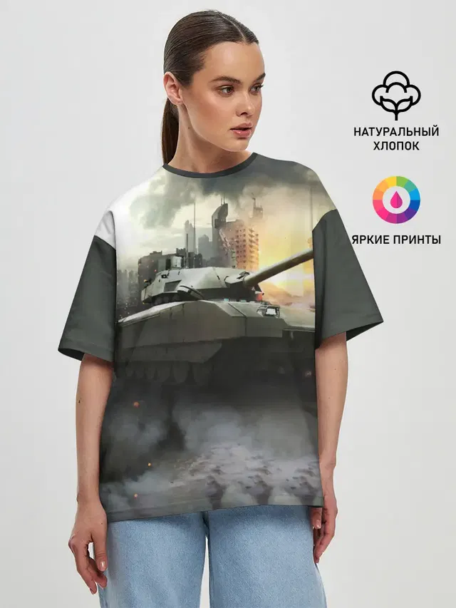 Женская футболка оверсайз