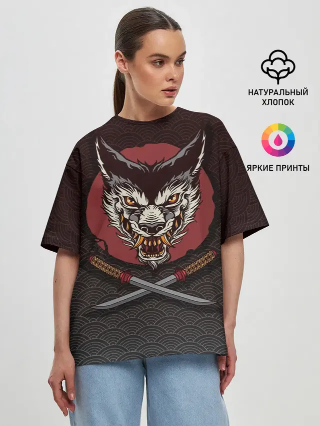 Женская футболка оверсайз