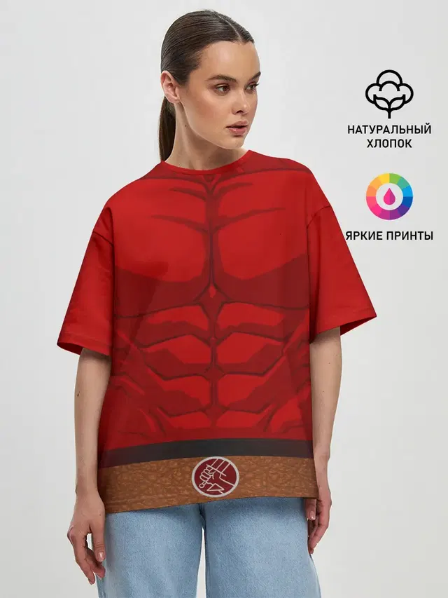 Женская футболка оверсайз