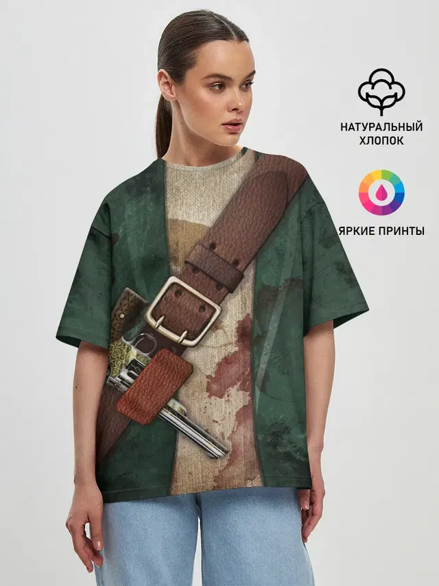 Женская футболка оверсайз