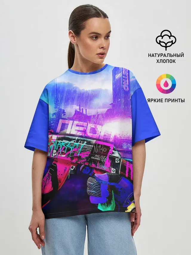 Женская футболка оверсайз