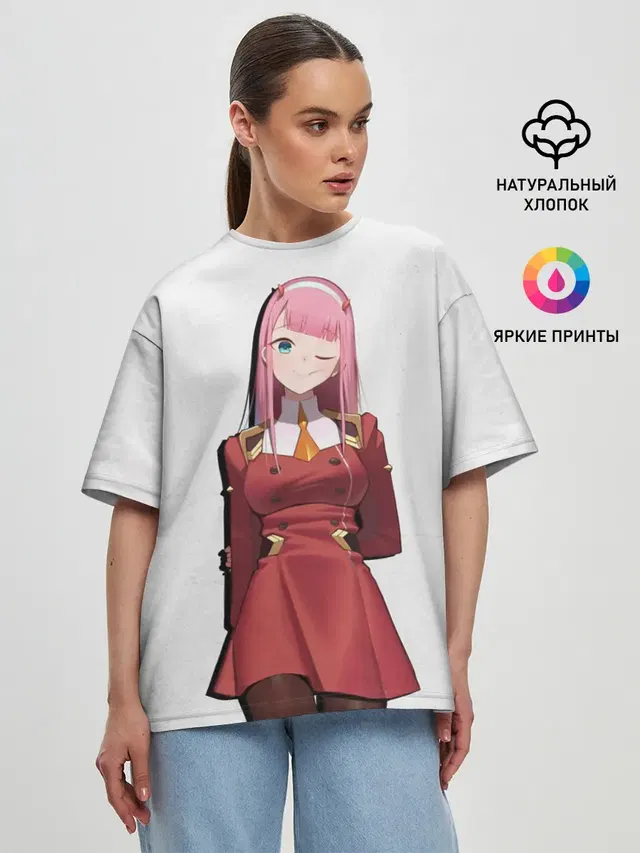 Женская футболка оверсайз