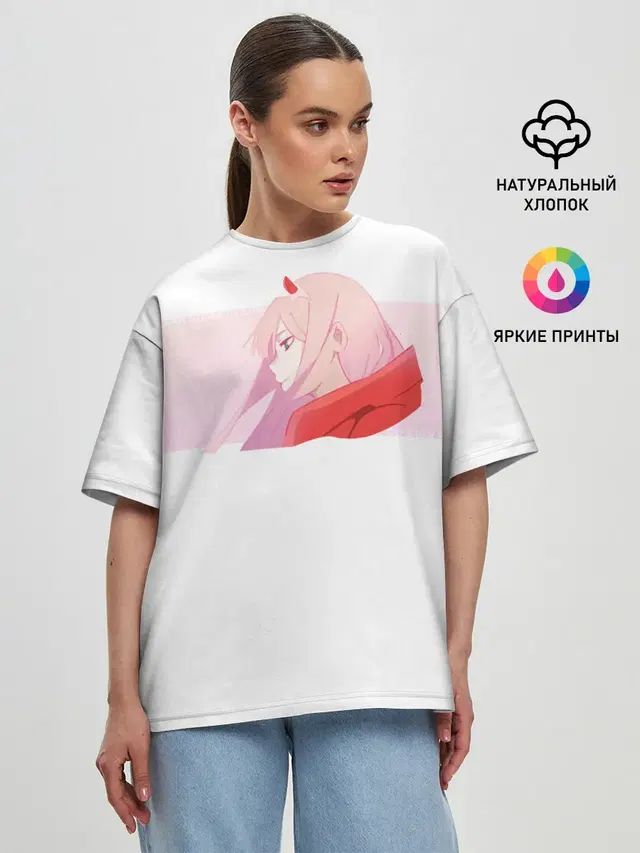 Женская футболка оверсайз