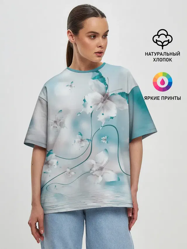 Женская футболка оверсайз