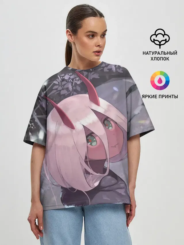 Женская футболка оверсайз
