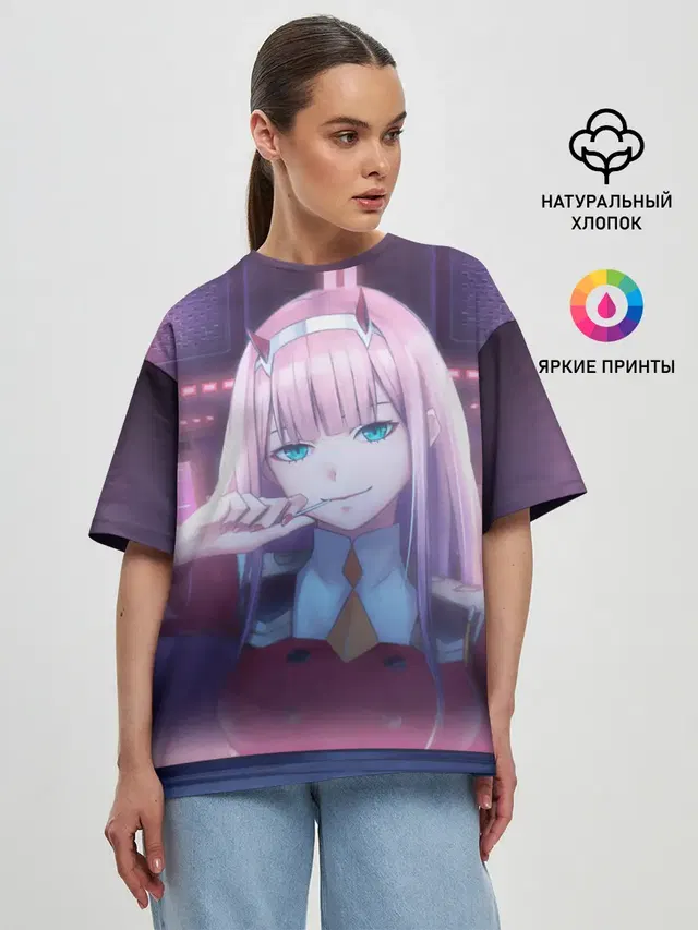 Женская футболка оверсайз