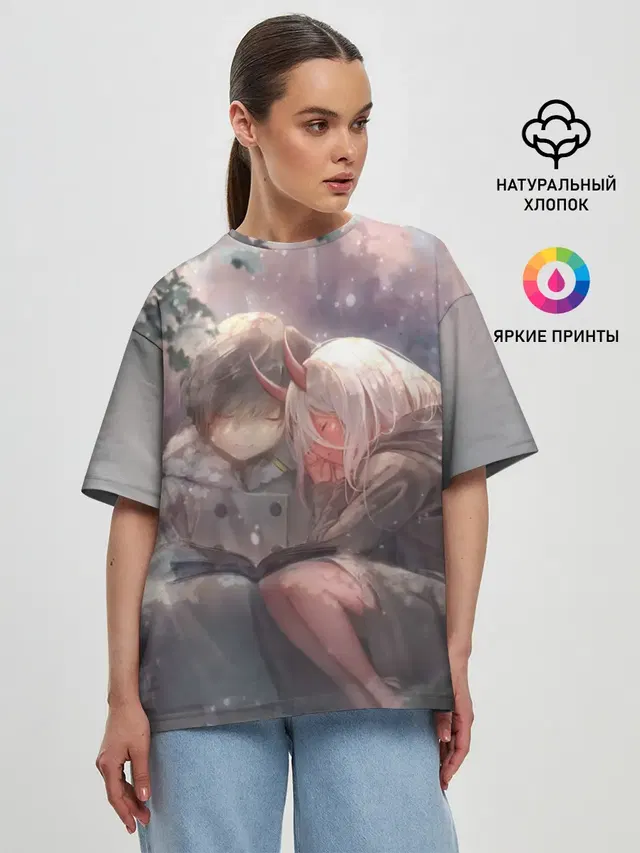 Женская футболка оверсайз