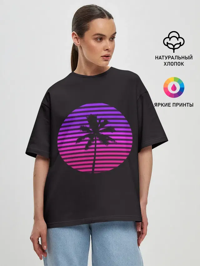 Женская футболка оверсайз