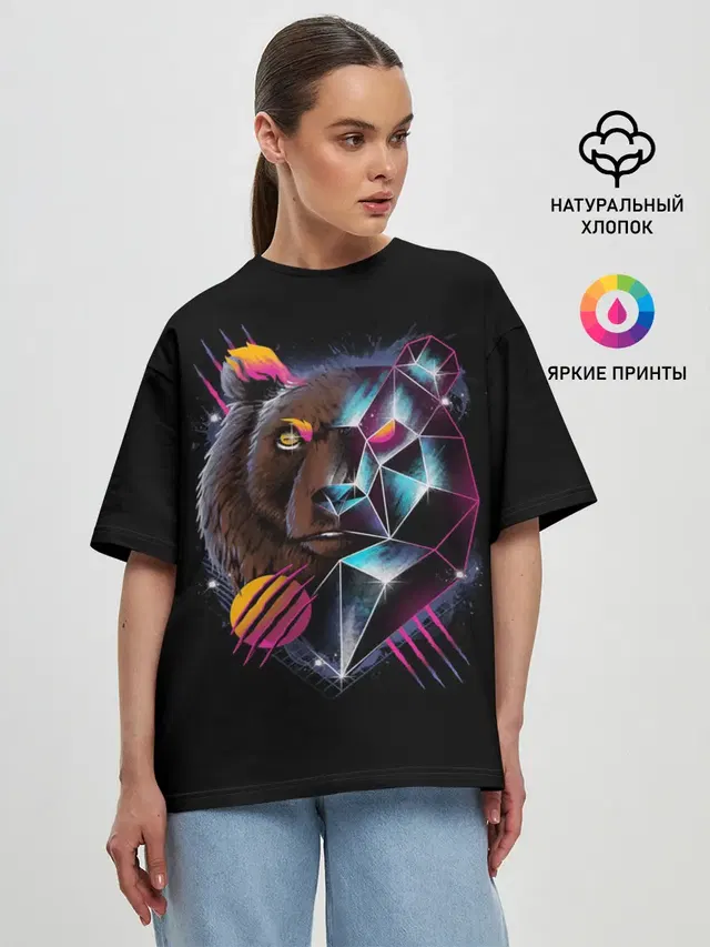 Женская футболка оверсайз