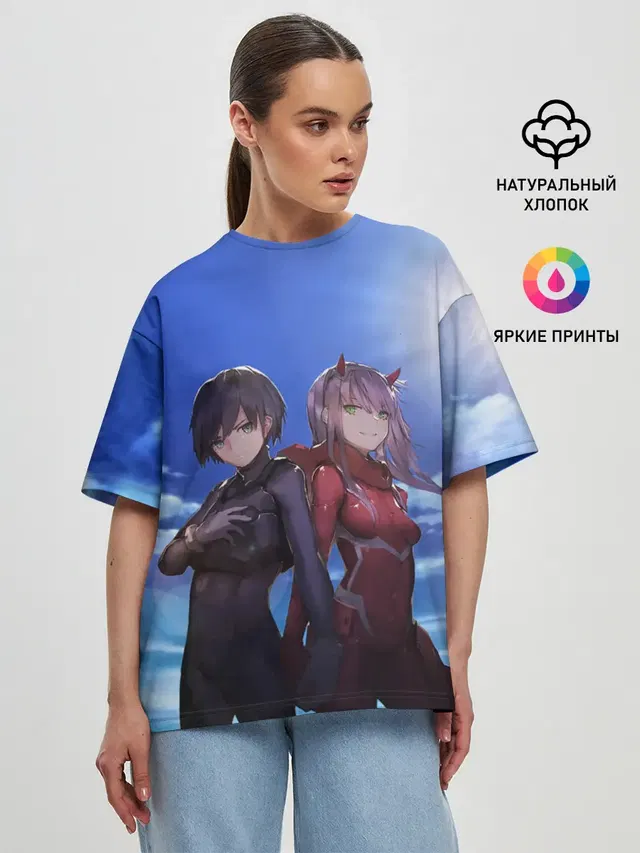 Женская футболка оверсайз