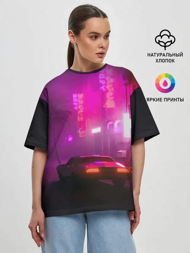 Женская футболка оверсайз