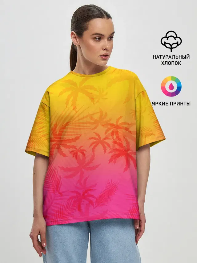 Женская футболка оверсайз