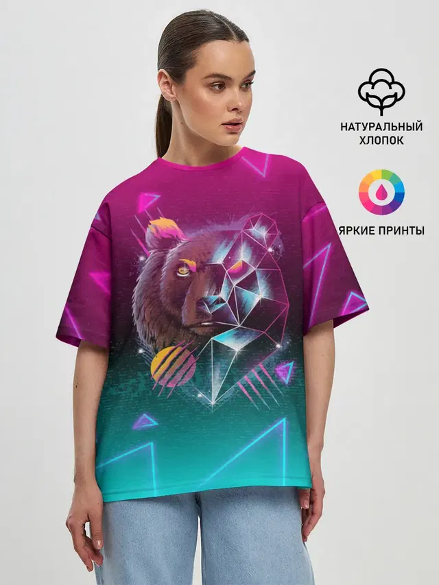 Женская футболка оверсайз
