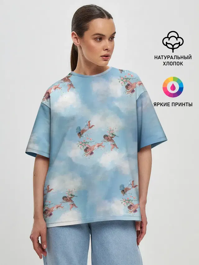 Женская футболка оверсайз