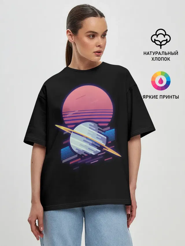 Женская футболка оверсайз