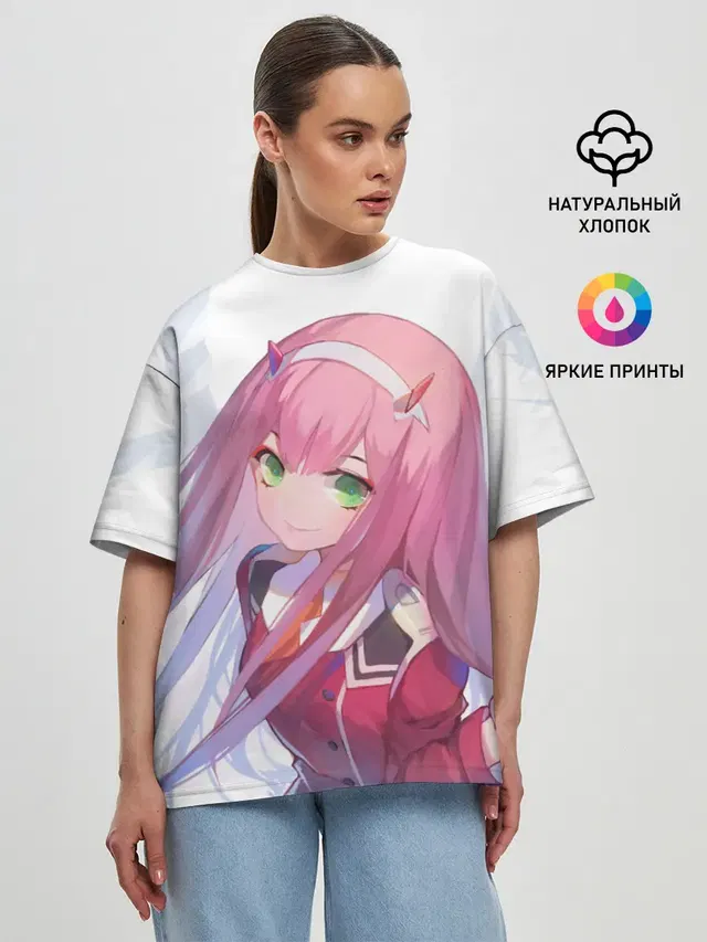 Женская футболка оверсайз