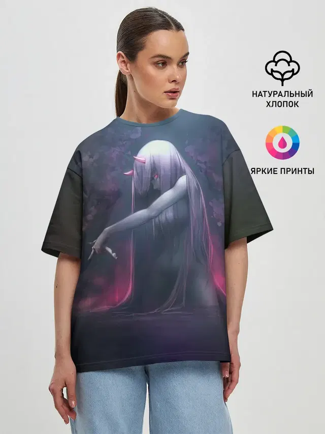 Женская футболка оверсайз