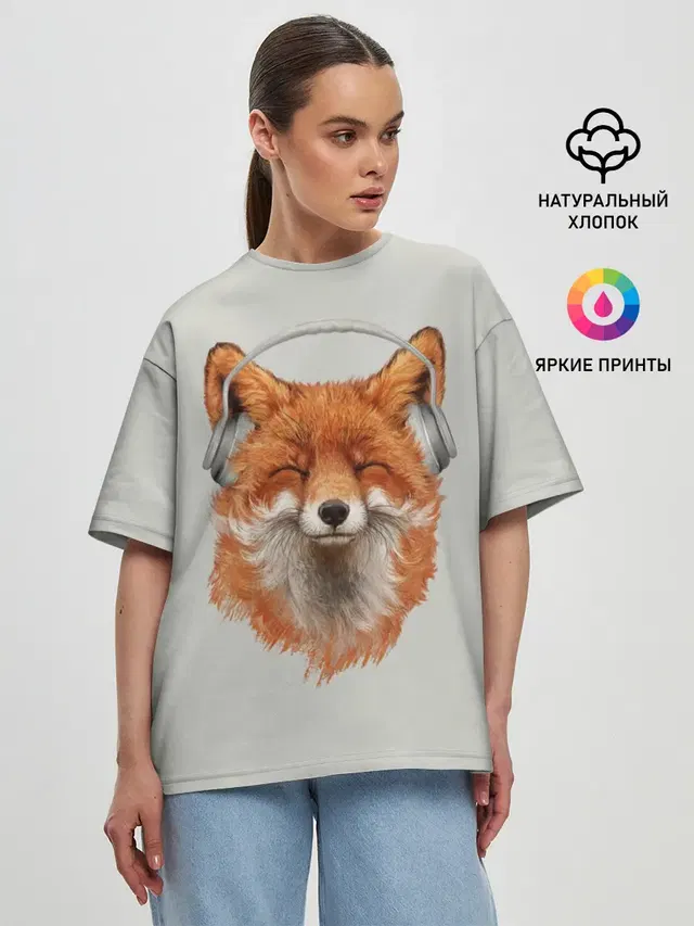 Женская футболка оверсайз