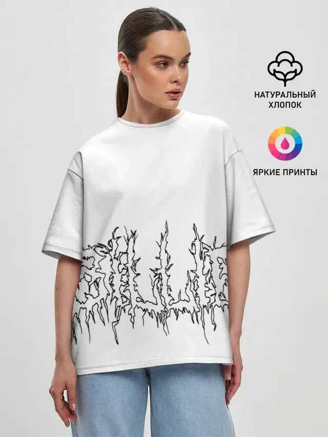 Женская футболка оверсайз