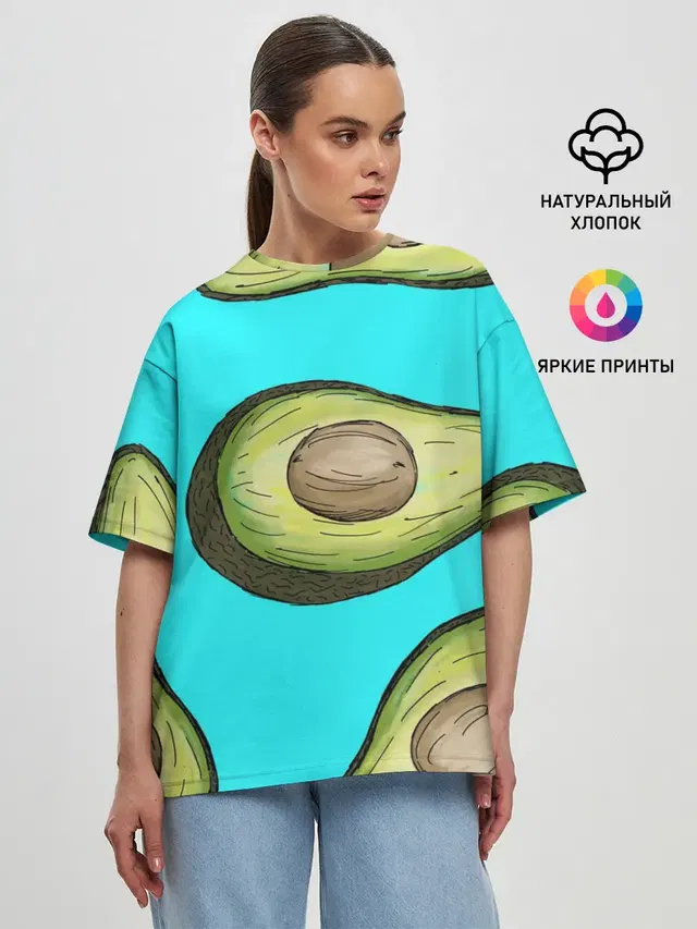 Женская футболка оверсайз