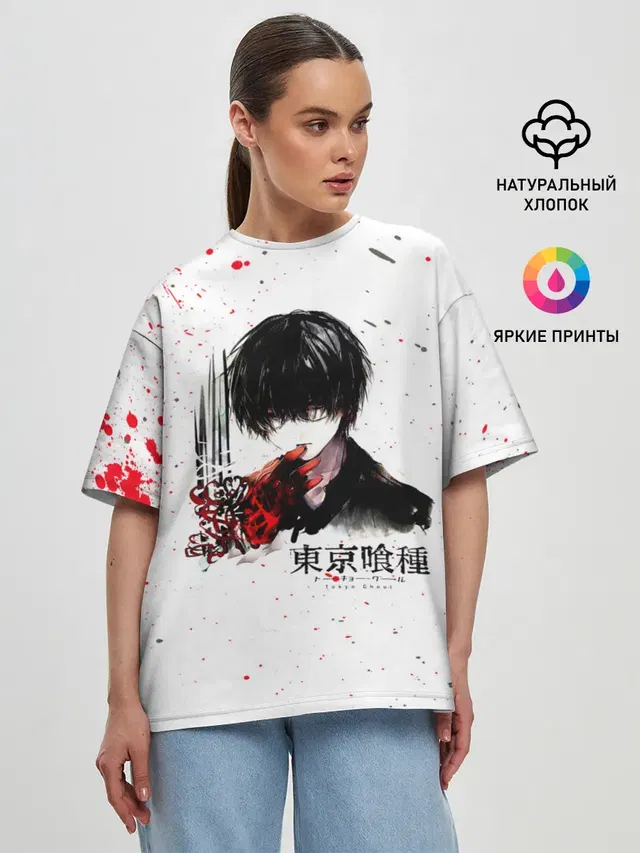 Женская футболка оверсайз