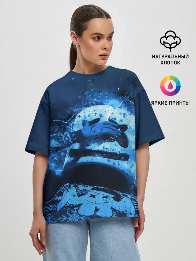 Женская футболка оверсайз