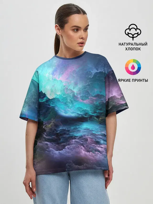Женская футболка оверсайз