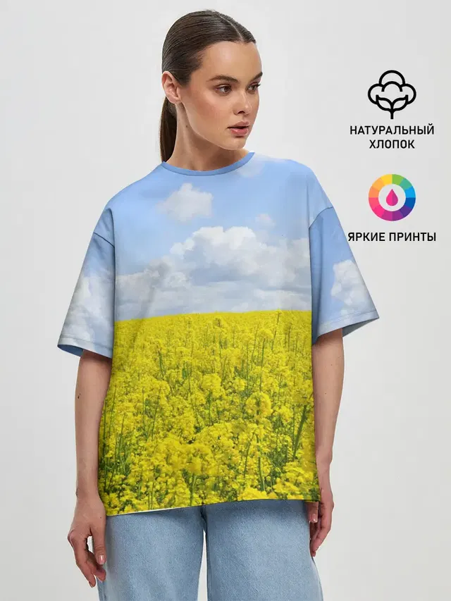 Женская футболка оверсайз