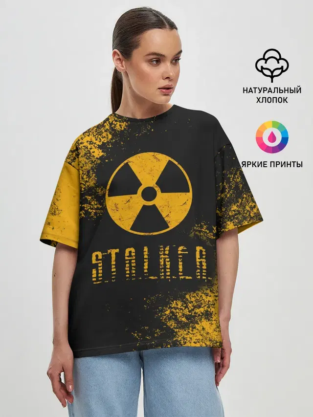 Женская футболка оверсайз