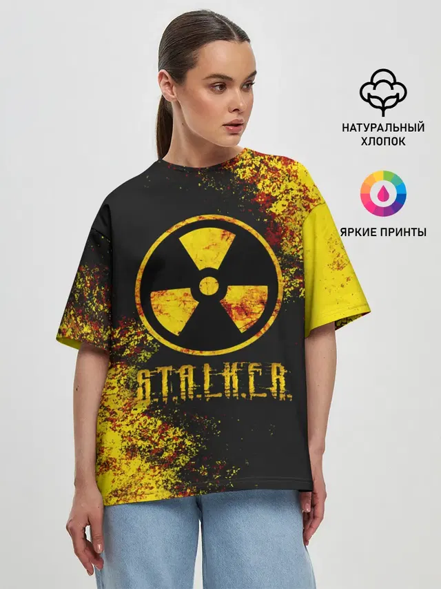 Женская футболка оверсайз