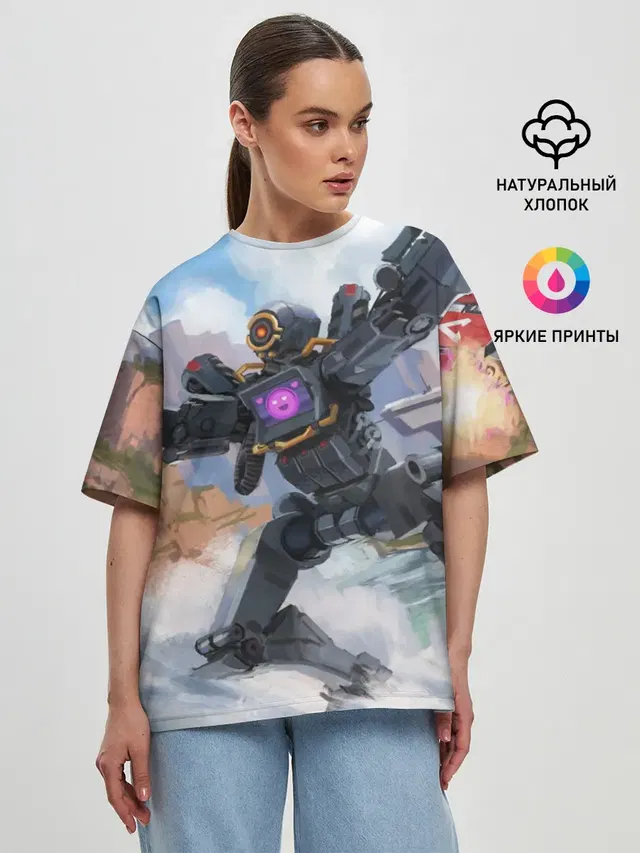 Женская футболка оверсайз