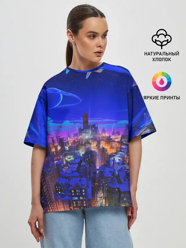 Женская футболка оверсайз
