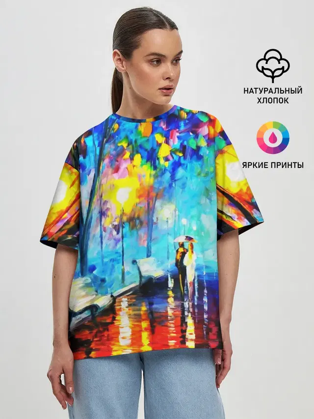 Женская футболка оверсайз