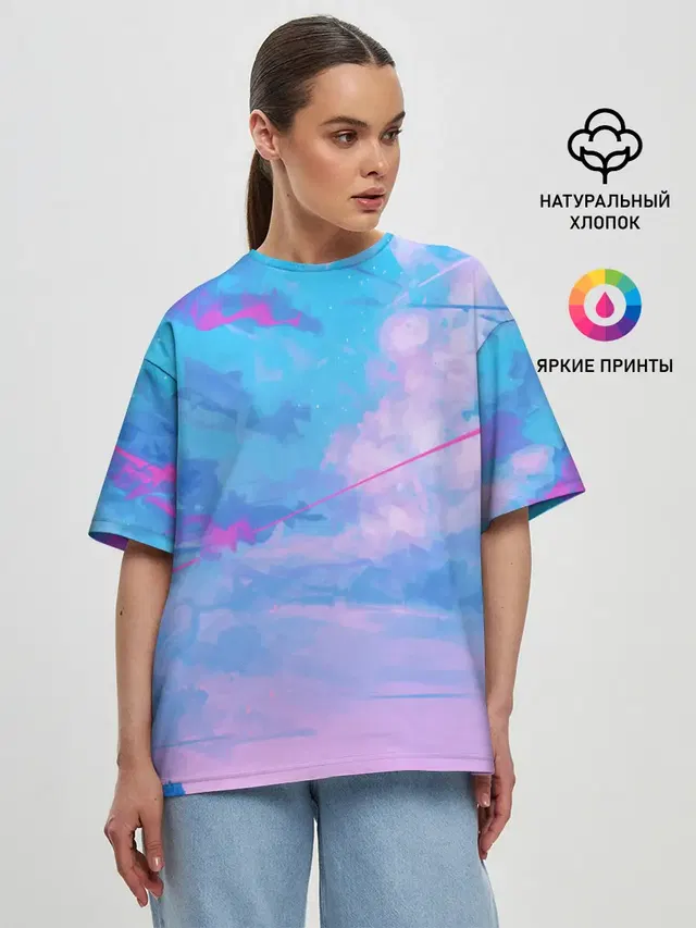 Женская футболка оверсайз