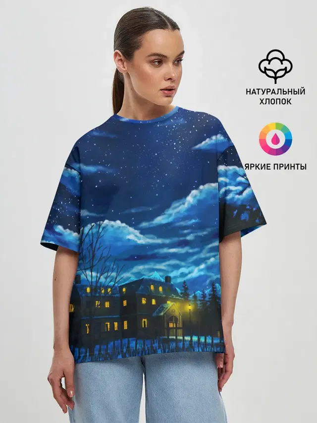 Женская футболка оверсайз